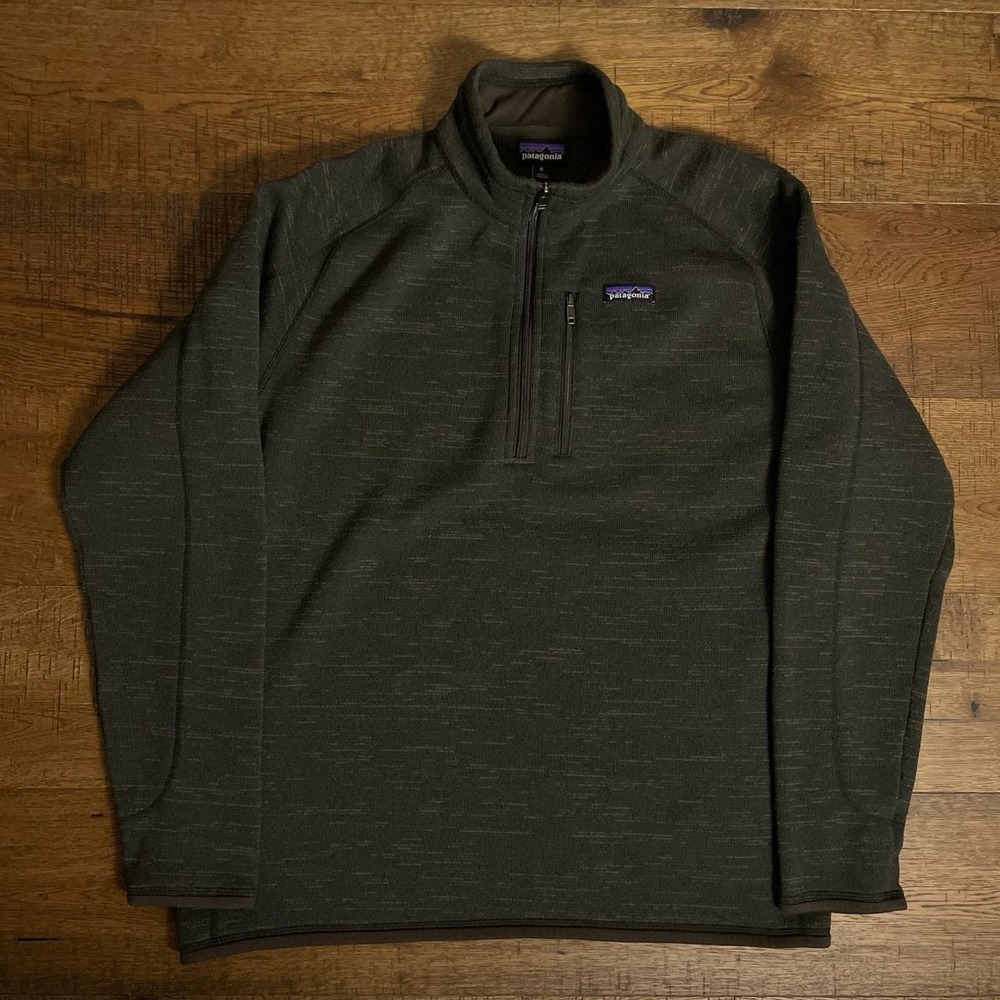 Patagonia Better Sweater Mens XL Olive Green Gorpcore Fleece Quarter Zip